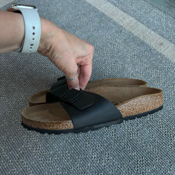BIRKENSTOCK MADRID LEATHER SLIDE SANDALS WOMEN SIZE EU35/US 5.5-6 - Picture 12 of 16